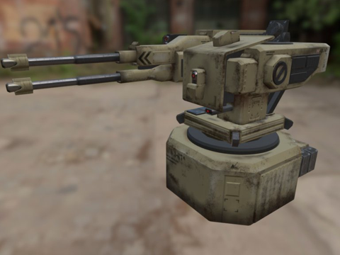  哨兵炮塔 - '达尔文'自动加农炮3d模型 