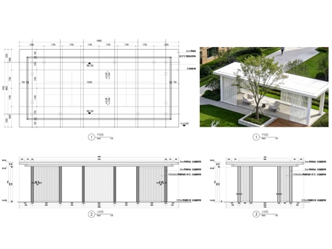景观亭cad施工图
