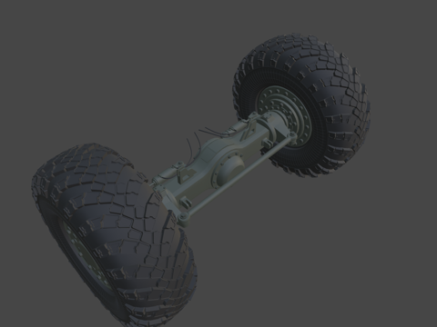  军用悬挂系统3d模型 