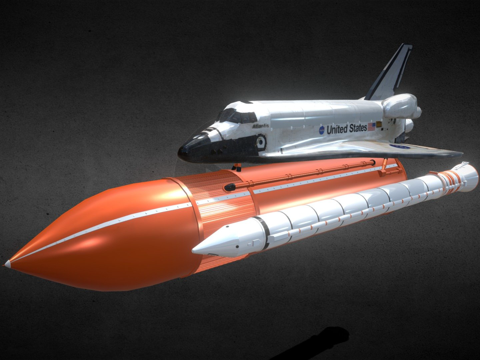  航天飞机亚特兰蒂斯号3d模型 