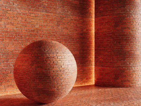  现代砖墙 红砖墙 仿古砖墙 文化砖墙 工业砖墙su模型 