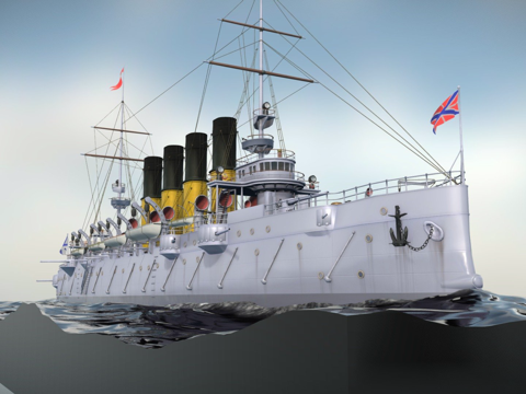  瓦良格巡洋舰战舰3d模型 