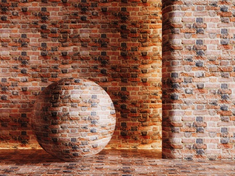  现代砖墙 红砖墙 仿古砖墙 文化砖墙 工业砖墙3d模型 