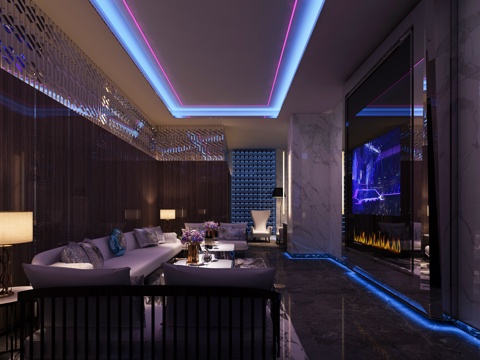  商务KTV包间 KTV包房3d模型 