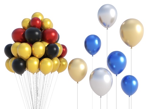  气球 气球装饰 美陈气球 现代气球3d模型 