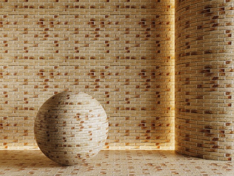 现代砖墙 红砖墙 仿古砖墙 文化砖墙 工业砖墙su模型