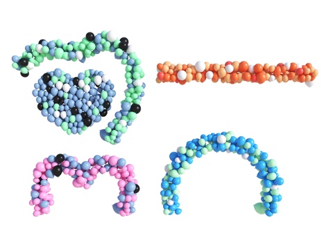  气球 心形气球 爱心气球 气球装饰 美陈气球 现代气球3d模型 