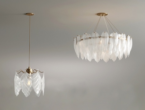  轻奢风吊灯3d模型 