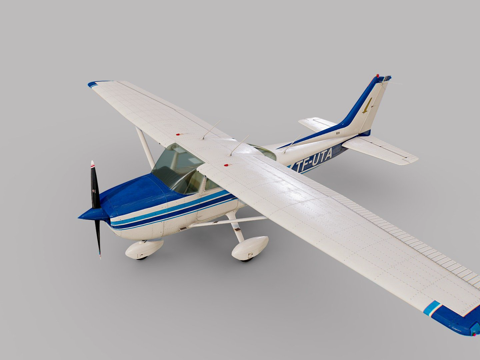  塞斯纳-172飞机3d模型 