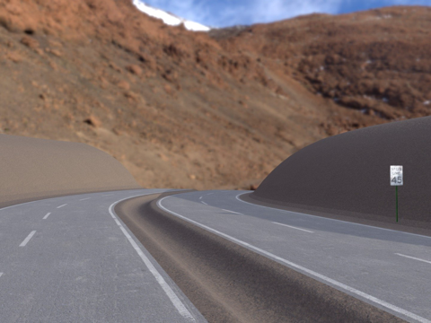  美国四车道公路3d模型 
