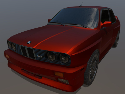  低多边形宝马E30 M33d模型 