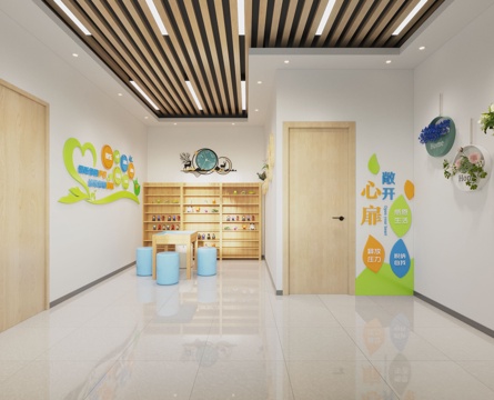  心理发泄室 心理咨询室3d模型 