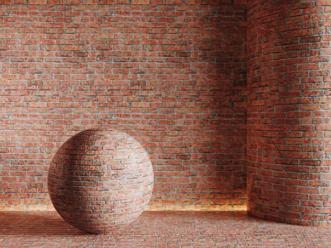  现代砖墙 红砖墙 仿古砖墙 文化砖墙 工业砖墙3d模型 