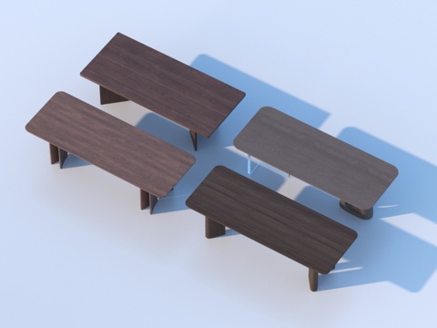  书桌 茶桌 餐桌3d模型 