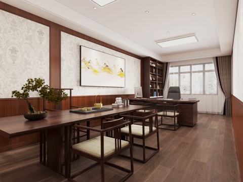  经理办公室3d模型 