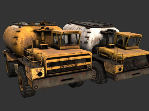  别拉斯540油罐卡车3d模型 