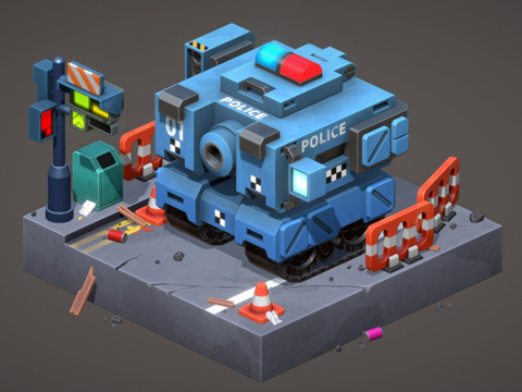  箱式坦克3d模型3d模型 