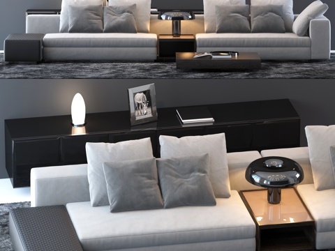  现代沙发模型组合3d模型 