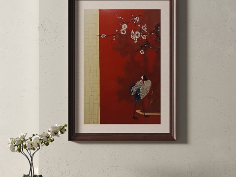  复古，中古，装饰画3d模型 