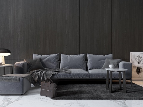  现代沙发组合3d模型 