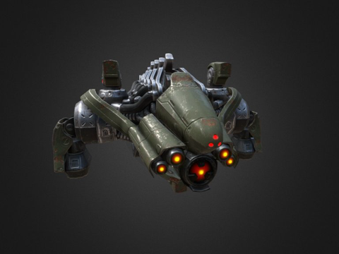  赛博无人机3d模型 