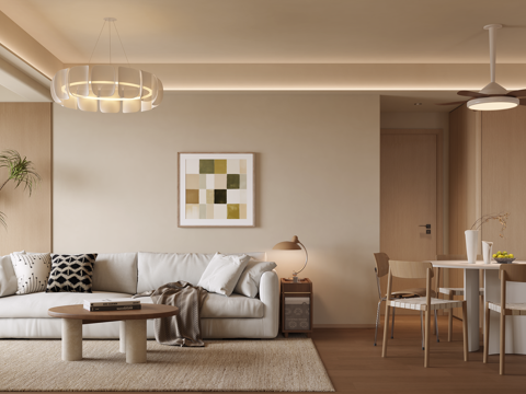 原木风客餐厅su模型