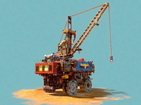  废土卡车我的世界扫描版3d模型 