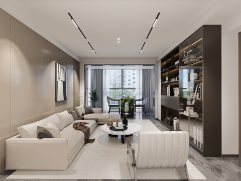 现代客厅su模型