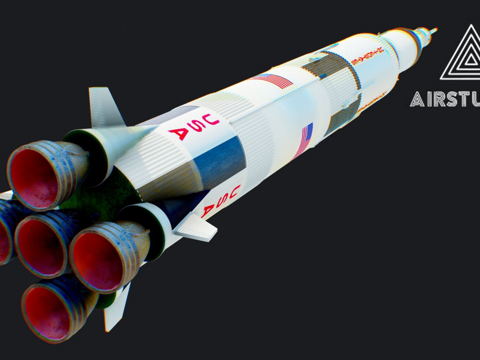  阿波罗11号土星5号火箭3d模型 