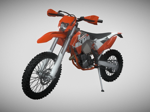  KTM越野摩托车3d模型 