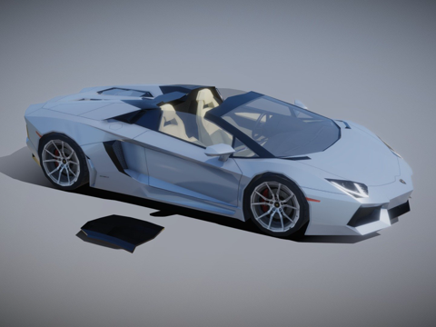  款兰博基尼埃文塔多lp700-4敞篷版3d模型 