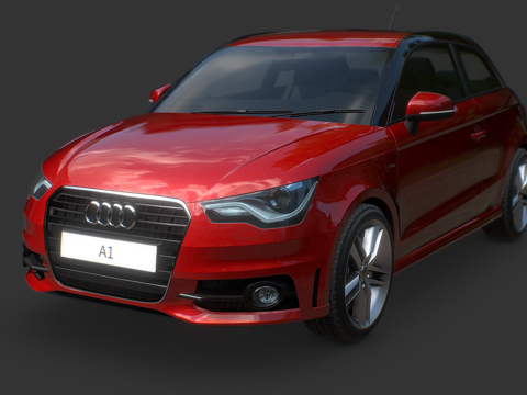  奥迪汽车3d模型 