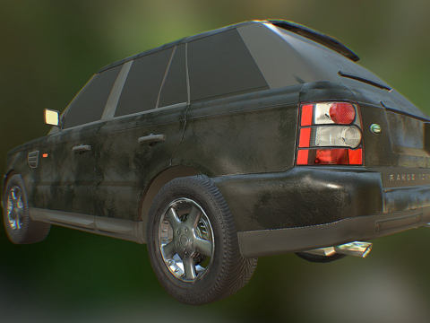  路虎揽胜运动低多边形模型3d模型 