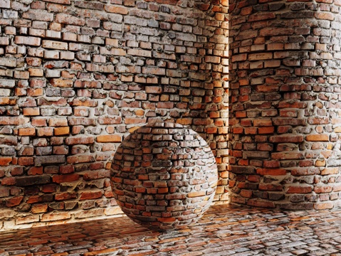 现代砖墙 红砖墙 仿古砖墙 文化砖墙 工业砖墙su模型