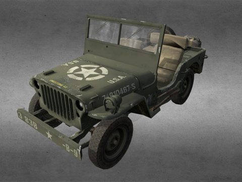  吉普威利斯1944款3d模型 