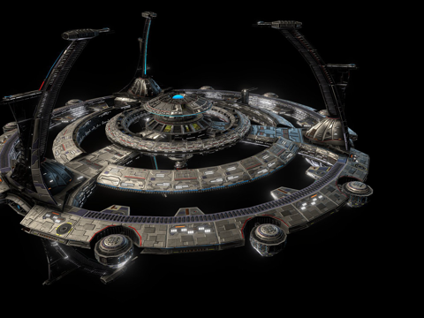  深空九号II空间站重新设计3d模型 