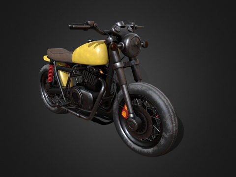  咖啡馆赛车手3d模型 