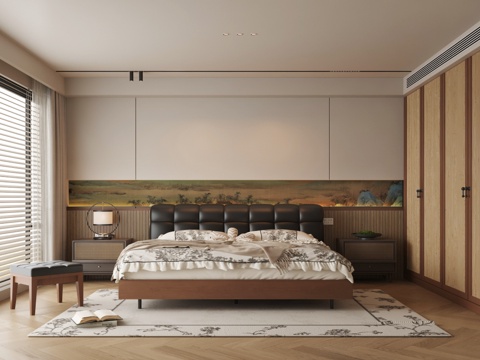  宋式风格卧室3d模型 