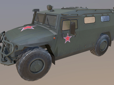  嘎斯-2975虎式3d模型 