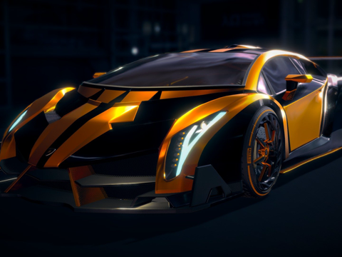  兰博基尼 Veneno 2013 3D 模型3d模型 