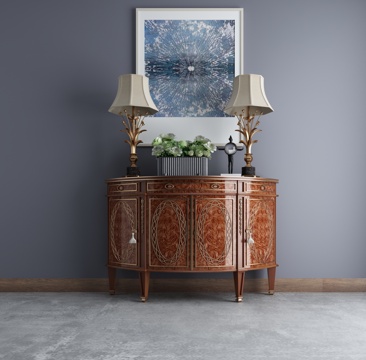  现代简欧端景柜组合3d模型 