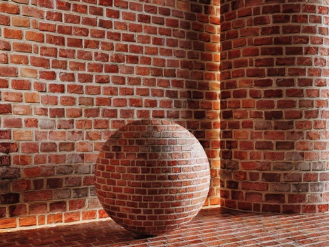  现代砖墙 红砖墙 仿古砖墙 文化砖墙 工业砖墙su模型 