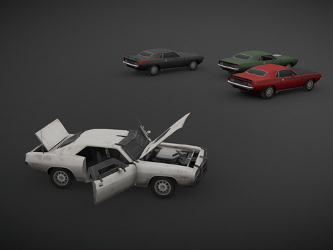  '70普利茅斯梭鱼3d模型 