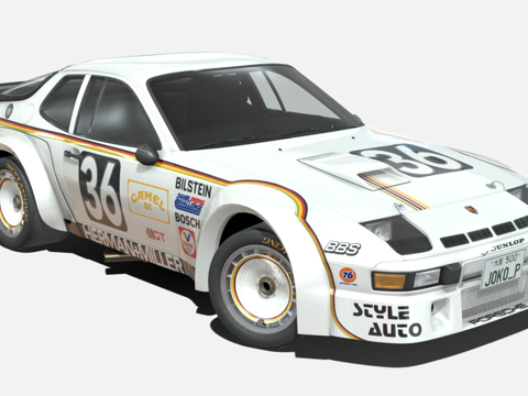  保时捷924卡雷拉GTR赛车3d模型 