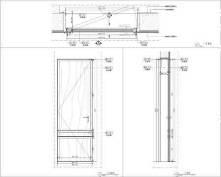 样板间卧室门节点   木门节点  房间门节点cad施工图