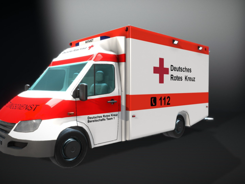  救援车 - 救护车 - 救护车3d模型 