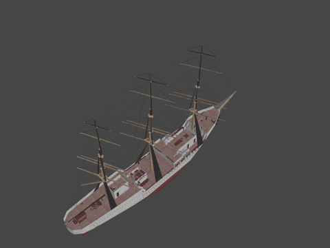  瑟兰号船3d模型 