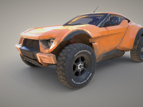  扎鲁克沙地赛车3d模型 