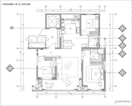 样板间效果图 施工图 平面 立面  节点cad施工图