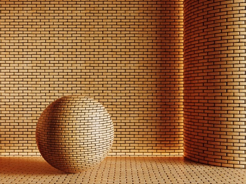  现代砖墙 红砖墙 仿古砖墙 文化砖墙 工业砖墙3d模型 